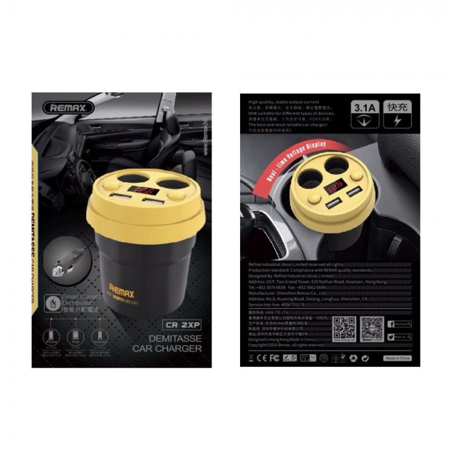 Remax CR-2XP Car Charger - Μαύρο