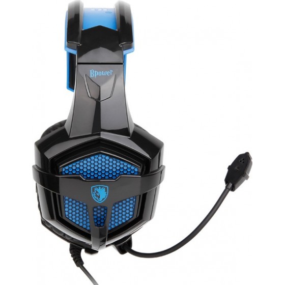 SADES BPOWER GAMING HEADSET BLACK/BLUE connecting to Laptop / PS4 / XBOX ONE / Mobile Devices.