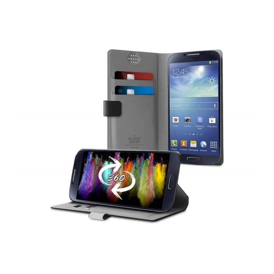 Θήκη PURO Universal Book Case M(4") - BLACK (UNIWALLET1BLKM)