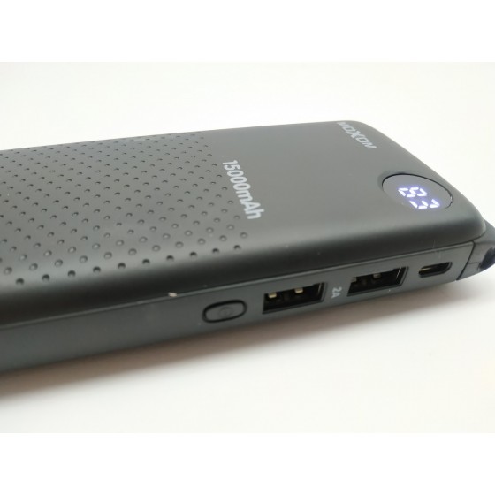MOXOM MI-15 15000 mAh / 2 USB ports / 5V 2,0A LED Display Black