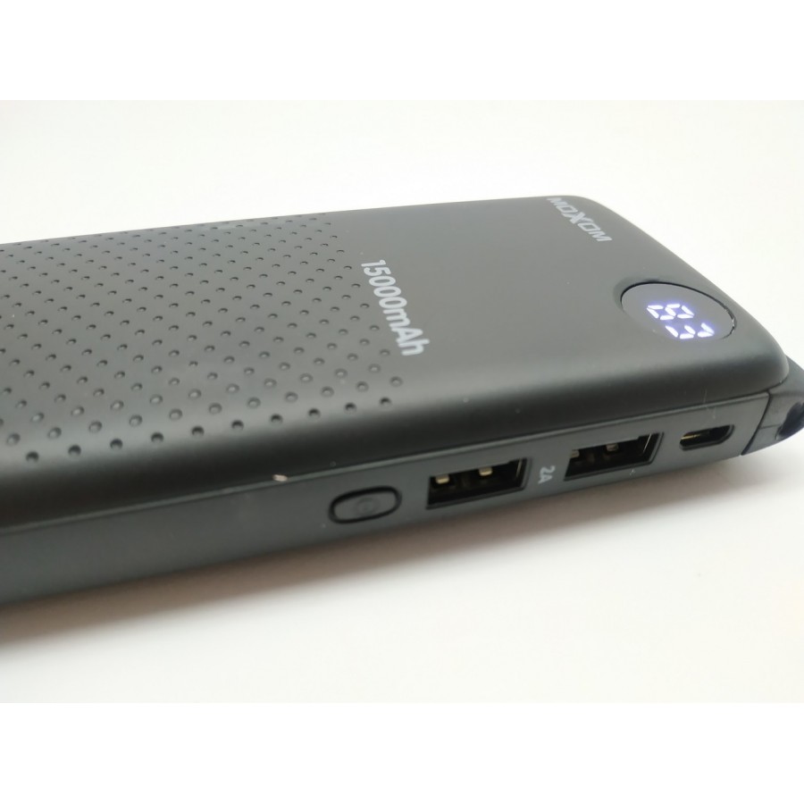 MOXOM MI-15 15000 mAh / 2 USB ports / 5V 2,0A LED Display Black