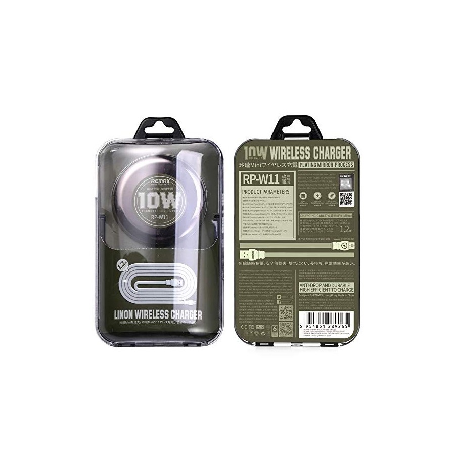 Remax Wireless Charging Pad (Qi) Ασημί (RP-W11)