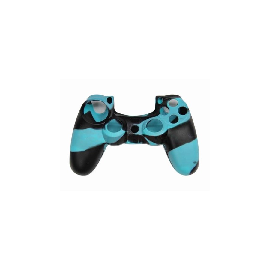 Αντιολισθητική θήκη για χειριστήριο gamepad συμβατό με Playstation PS4 Μαύρο-Γαλάζιο