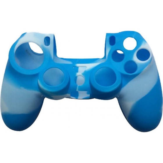 OEM SILICONE CASE - ΚΑΛΥΜΜΑ ΣΙΛΙΚΟΝΗΣ ΓΙΑ ΧΕΙΡΙΣΤΗΡΙΑ PS4 - MULTI COLOUR ΓΑΛΑΖΙΟ / ΛΕΥΚΟ