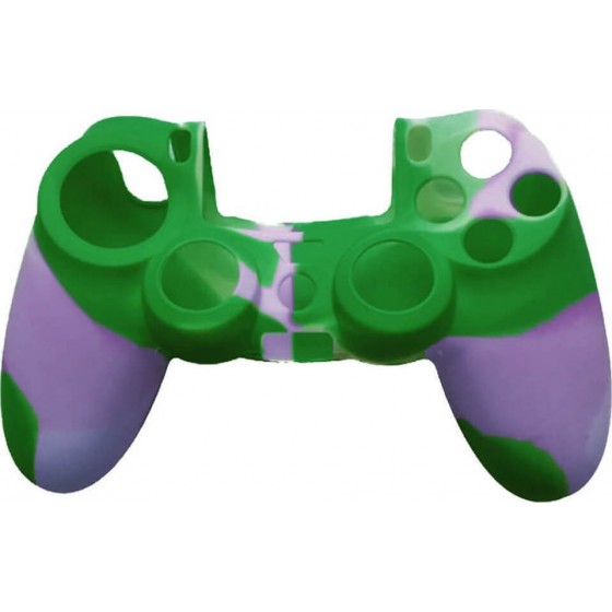 OEM SILICONE CASE - ΚΑΛΥΜΜΑ ΣΙΛΙΚΟΝΗΣ ΓΙΑ ΧΕΙΡΙΣΤΗΡΙΑ PS4 - MULTI COLOUR ΠΡΑΣΙΝΟ / ΜΩΒ