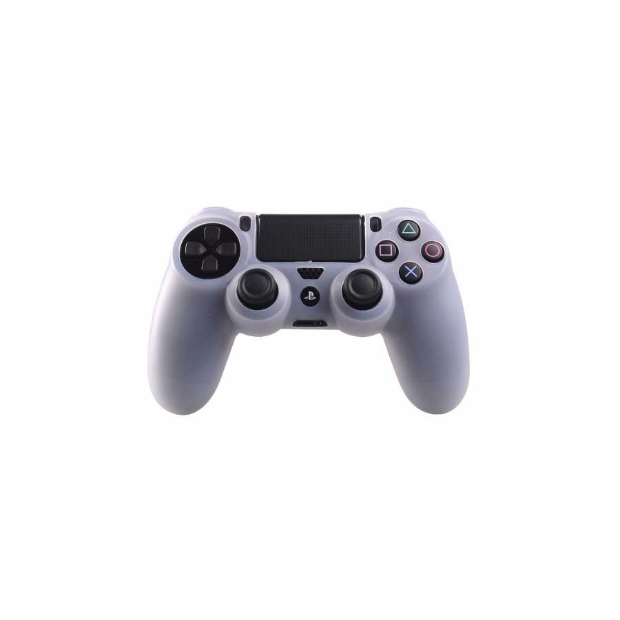 Silicone Case Skin Transparent Κάλυμμα Σιλικόνης Χειριστηρίου - PS4 Controller ΛΕΥΚΟ ΗΜΙΔΙΑΦΑΝΕΣ