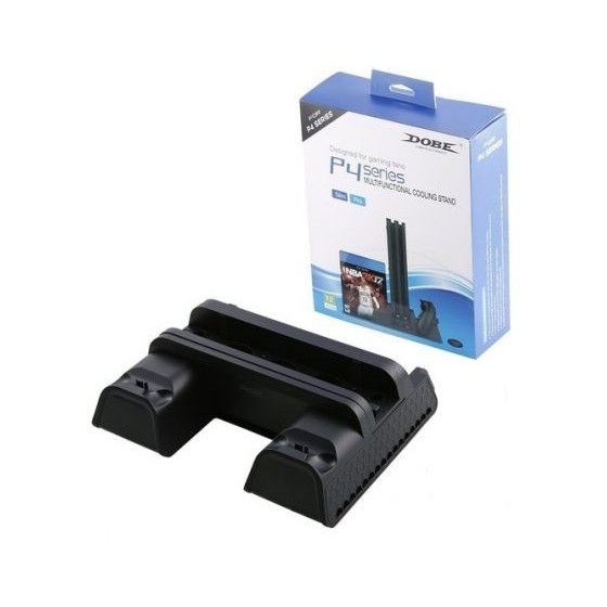 DOBE Multifunctional Cooling Stand for Sony PS4 Slim/PS4 Pro with Cooling Fan & Dual Controllers Charging Station