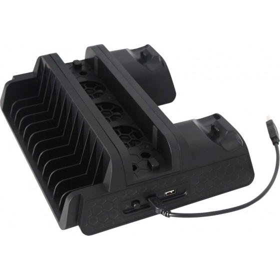 DOBE Multifunctional Cooling Stand for Sony PS4 Slim/PS4 Pro with Cooling Fan & Dual Controllers Charging Station