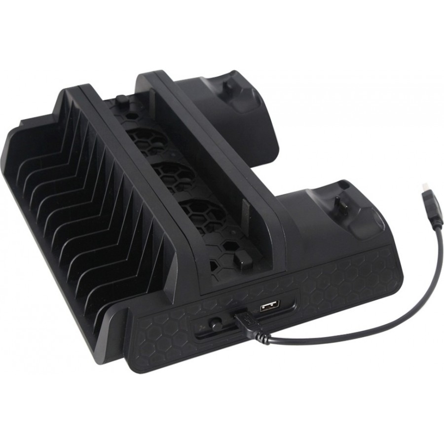 DOBE Multifunctional Cooling Stand for Sony PS4 Slim/PS4 Pro with Cooling Fan & Dual Controllers Charging Station