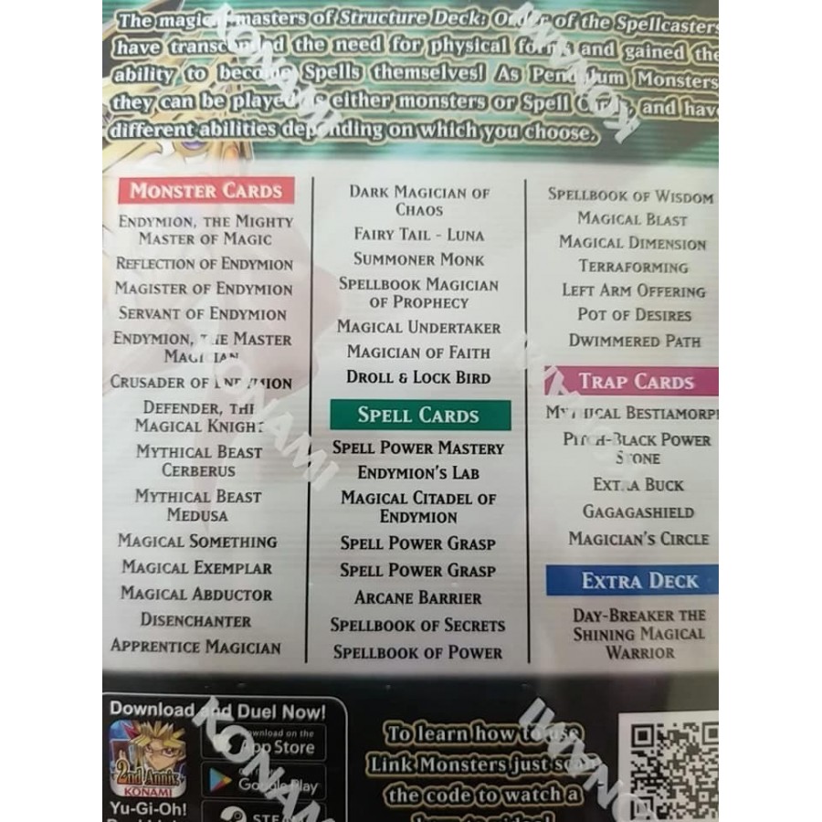 YU-GI-OH ORDER OF THE SPELLCASTERS DECK ΤΡΑΠΟΥΛΑ