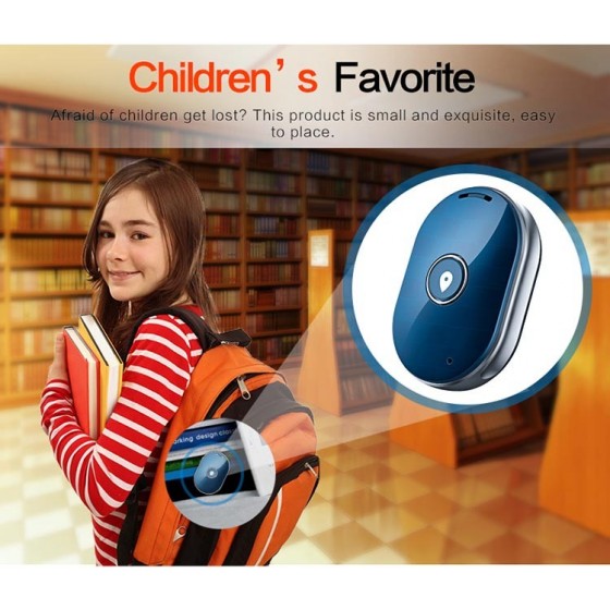 Mini GPS Eντοπισμού Θέσης Q60, 400mAh, Αδιάβροχο, Blue