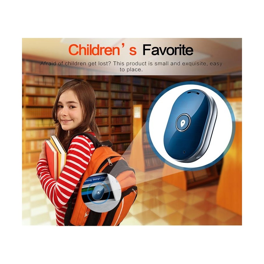 Mini GPS Eντοπισμού Θέσης Q60, 400mAh, Αδιάβροχο, Blue