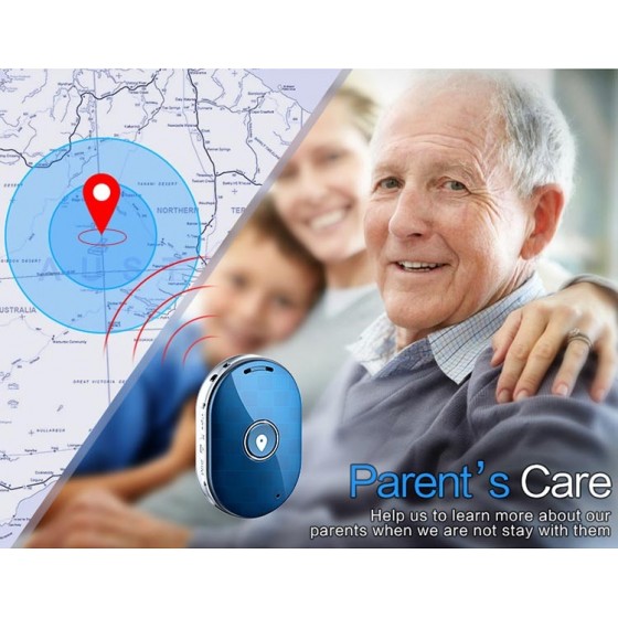 Mini GPS Eντοπισμού Θέσης Q60, 400mAh, Αδιάβροχο, Blue