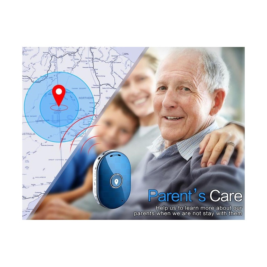 Mini GPS Eντοπισμού Θέσης Q60, 400mAh, Αδιάβροχο, Blue