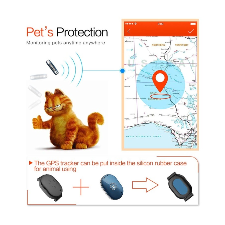 Mini GPS Eντοπισμού Θέσης Q60, 400mAh, Αδιάβροχο, Blue