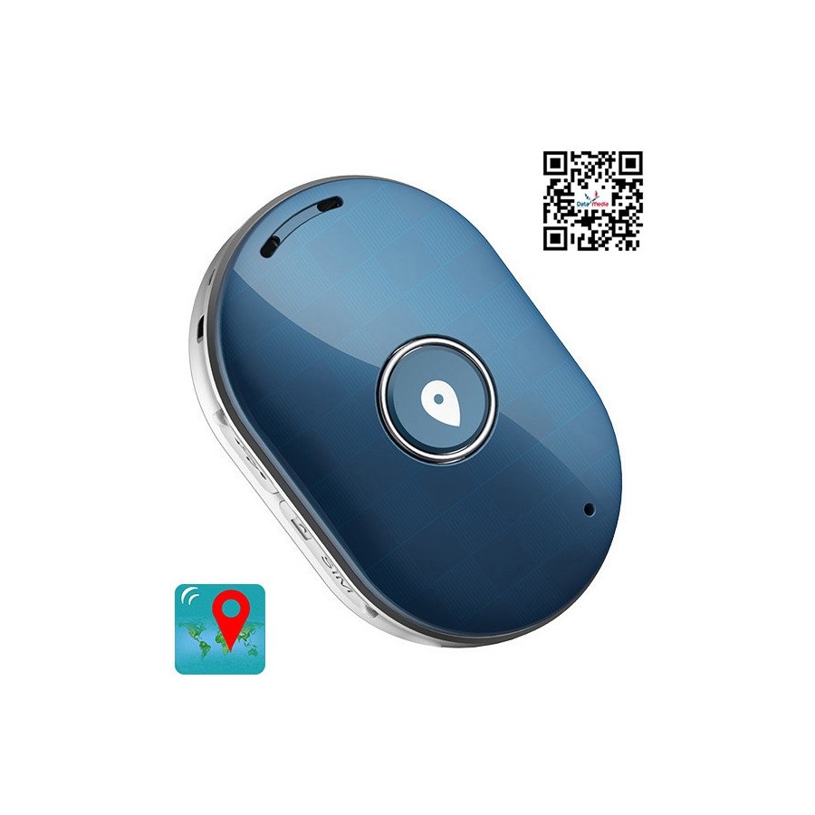 Mini GPS Eντοπισμού Θέσης Q60, 400mAh, Αδιάβροχο, Blue