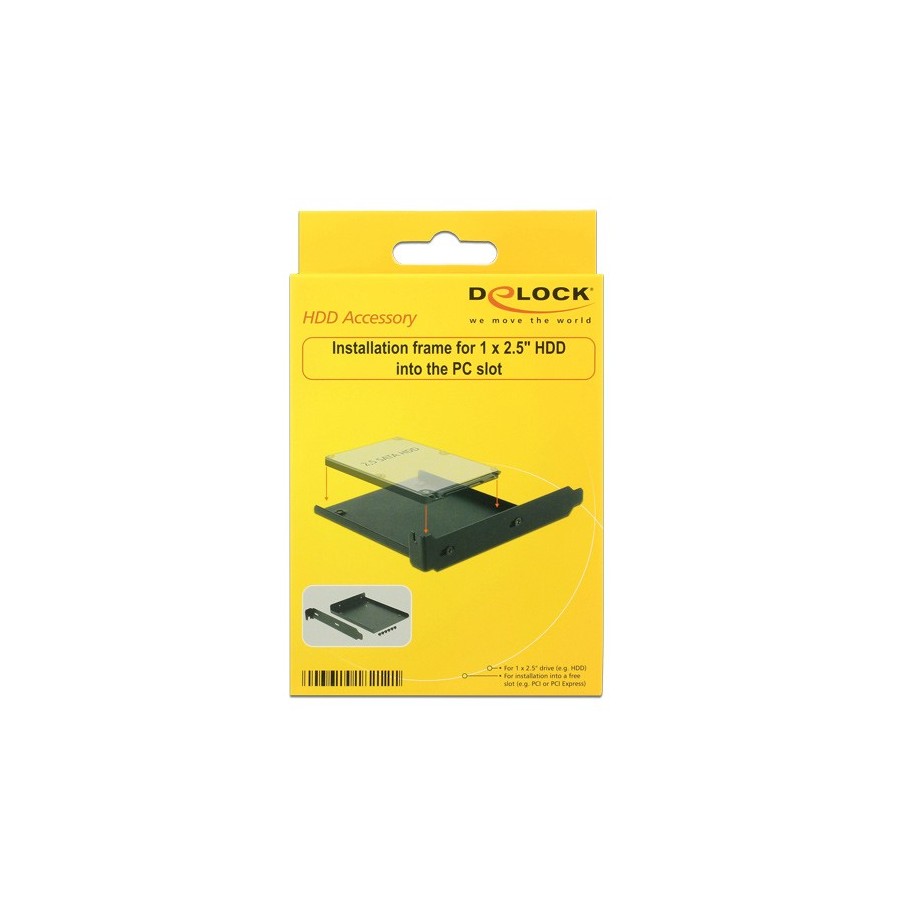 DELOCK Tray μετατροπής από PC slot σε 1x 2.5" HDD bay