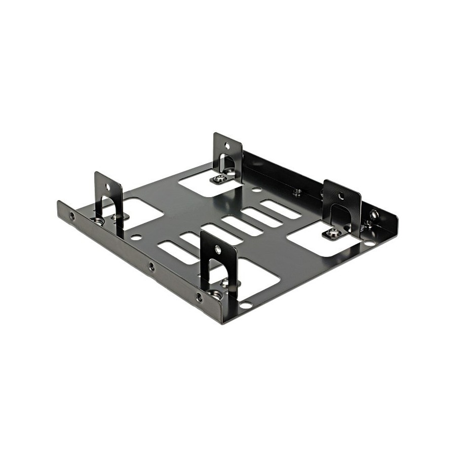 DELOCK Tray μετατροπής από 3.5" σε 2x 2.5", Metal, Black