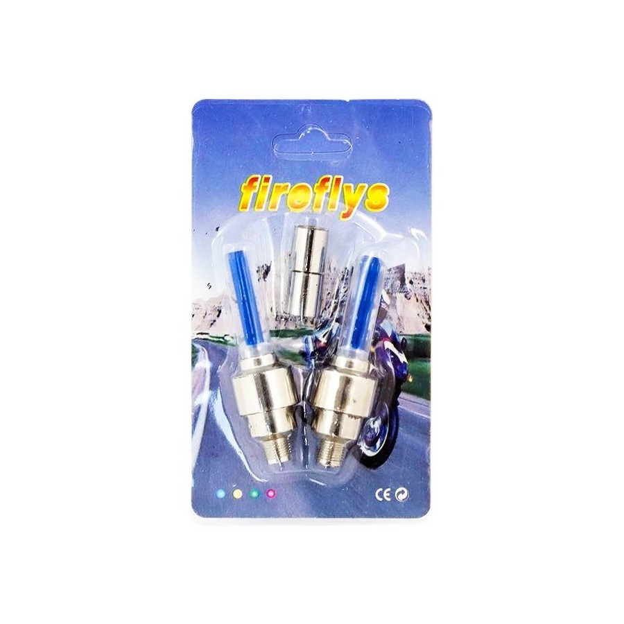 Καπάκι βαλβίδας ποδηλάτου AG304A, LED, 6.5cm, 2τμχ, μπλέ