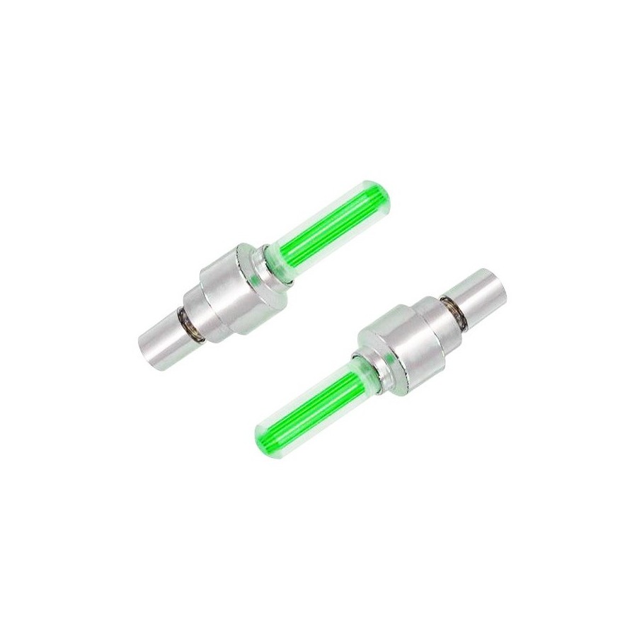 Καπάκι βαλβίδας ποδηλάτου AG304B, LED, 6.5cm, 2τμχ, πράσινο