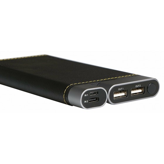 Puridea Power Bank 10000mAh Leather Black - X01