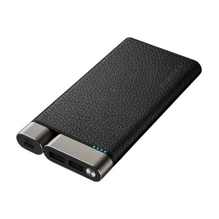 Puridea Power Bank 10000mAh Leather Black - X01