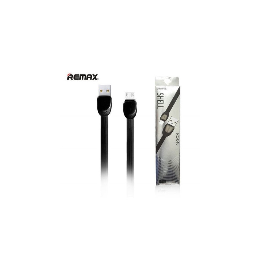 καλώδιο δεδομένων micro USB, 1m, Remax Shell RC-040m, Μαύρο