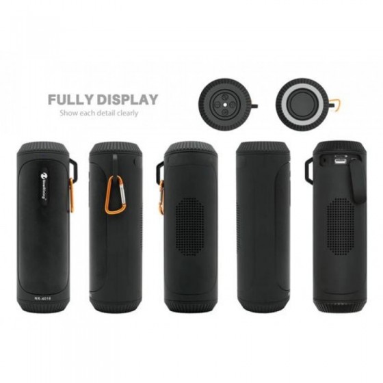 New Rixing NR-4016A Bluetooth επαναφορτιζόμενο φορητό ηχείο με φακό